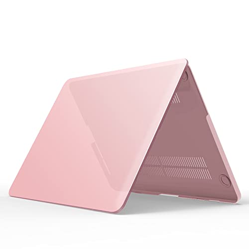 IBENZER Compatible with MacBook Pro 13 Inch Case 2015 2014 2013 end 2012 A1502 A1425, Hard Shell Case with Keyboard Cover for Old Version Apple Mac Pro Retina 13, Rose Quartz, R1301RQ+1 N