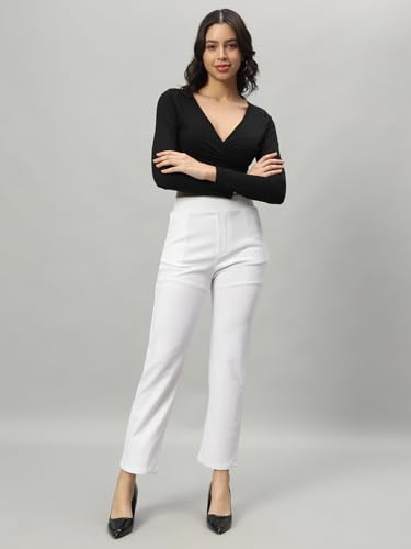 Image of LITVA Premium Women's Formal Trousers (Flexi-Waist | Wrinkle Resistant | Desk-to-Dinner)