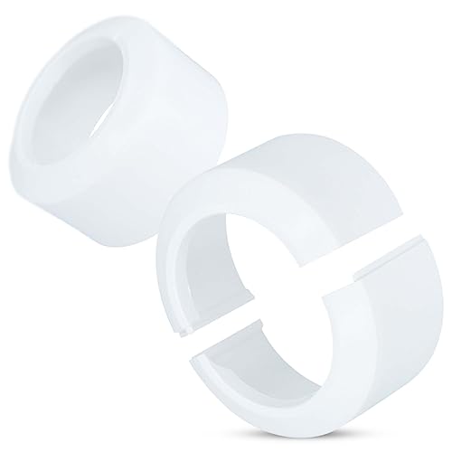 Millto™ WC Anschluss Rosette Klapprosette 110mm 2-tlg. WC-Stutzen Abdeckrosette Weiß Toilettenrosette Kanalisationsrohrabdeckung Rohrrosette Abdeckelement