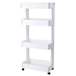 IEOWY Haushalts-Mehrschichtwagen Servierwagen Weiß