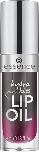 essence hydra kiss LIP OIL, Lipgloss, Nr. 05, Schwarz, feuchtigkeitsspendend, pflegend, mit Ölen, glänzend, vegan, ohne Parabene, ohne Mikroplastikpartikel, Nanopartikel frei, 1er Pack (4ml)