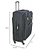 DELSEY PARIS Sky Max Softside Expandable Luggage with Spinner Wheels, Black, Checked-Medium 25 Inch