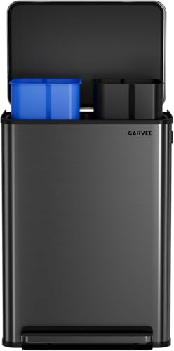 Caneca de basura rectangular de acero inoxidable 16 gal