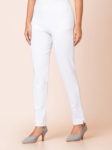 Image of Ruby Cotton Lyrcra Blend Copper Collection Straight Pants | Perfect Blend of Style and Comfort | Professional and Casual Wear #1