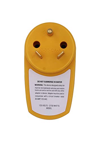 55310 Adapter Circuit Analyzer with Integrated Surge Protection,30 Amp Male to 30 Amp Female Wiring RV Trailer,with Indicator Lights