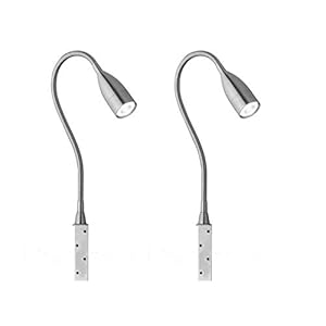 STEN Lot de 2 lampes de lecture/lampes de chevet à LED À visser Intensité variable par commande gestuelle