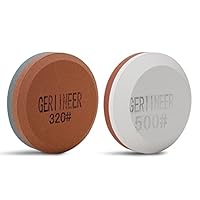 GERIINEER Slijpsteen, slijpsteen, 2-in-1 slijpstenen voor het slijpen van messen, slijpstenen voor tuingereedschap, keukenmessen, beitels, bijlen (korrel 120/240