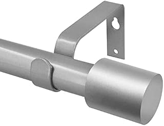 Time Forest Curtain Pole for Windows 71 to 122cm, Adjustable Curtain rod, Modern Design, Black