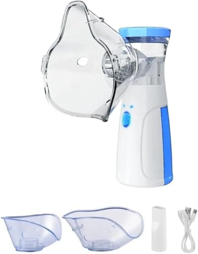 Aerosol Portatile Silenzioso Ricaricabile USB-C Nebulizzatore per Adulti e Bambini per Viaggio e Uso Domestico