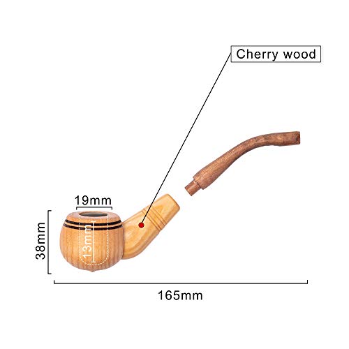 Dr. Watson - Wooden Tobacco Pipes, Set of 3, Classic Shape, Handmade from Natural Wood