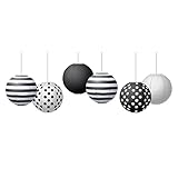 Teacher Created Resources Black & White 8' Hanging Paper Lanterns (TCR77488)