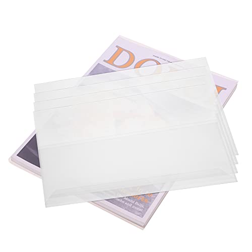 Nuobesty Clear Book Cover Note Book Film Protectors Plastic Textbook Covers Self Adhesive Reusable For School Office Home 5Pcs Plastic Book Covers #TOP7