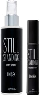 Still Standing Unisex Long Lasting Cooling Comfort Stainless Gel Foot Spray, Natural Anti-Inflammatory Shoe Pain Relief for Any Heel/Thin Soled Shoe, Numbing Cream Alternative Travel Set