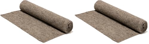 La cordeline Feutre Paillage 100% Laine 40 cm x 2 m, 600 GR/m2 pour Protection arbustes et plantations au Jardin et au Potager (Lot de 2)