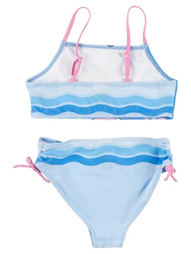 Disney Lilo & Stitch Bikini für Mädchen - Kinder Zweiteiler Schwimmanzug Blau (DE/NL/SE/PL, Numerisch, 134, 140, Regular)