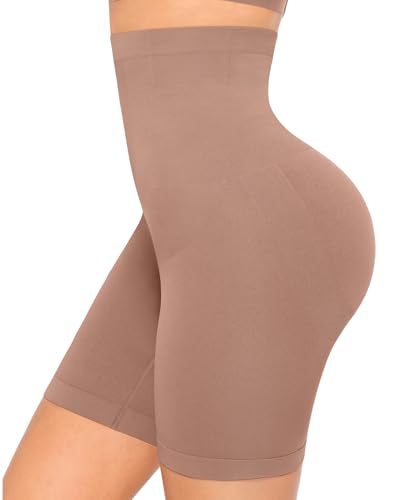 Image of FeelinGirl Tummy Control Shapewear Shorts Body Shaper for Women High-Waisted Thigh Slimming
