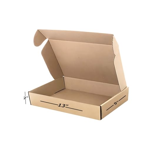 Image of Box Brother 3 Ply Brown Corrugated Packaging Flap Box Size: 13x9x2 Length 13 in Width 9 in Height 2 in Suitable E-commerce Shipping, Ideal as Home Shifting & Storage, Shipping (Pack of 20)