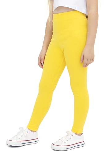 Image of Lilax Girls' Basic Solid Full Length Cotton Soft Leggings