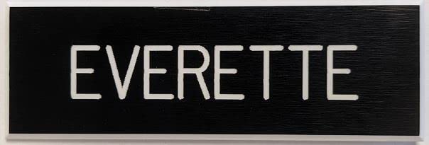 Army Black Name Plate Engraved Smooth Finish ASU Uniform