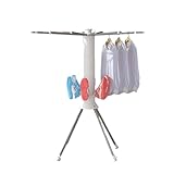 YAOJIA 4-Bein-Wäscheständer, Faltbarer, Tragbarer Wäscheständer for Den Außenbereich Mit...