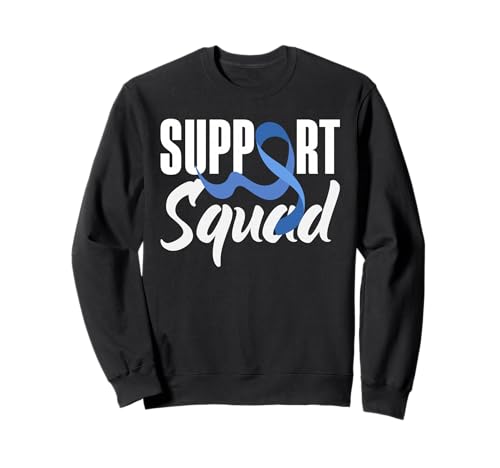 Support Squad - Camiseta de Apoyo para el cáncer colorrectal Azul Sudadera