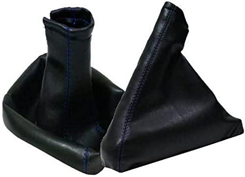 AERZETIX - Soufflet Levier de Vitesse Frein à Main Coutures Bleues