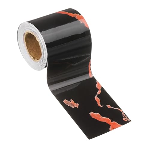 QUARKZMAN Papel Pintado Para Pared Con Textura De Madera 2' x 16.4ft Marco Autoadhesivo De PVC Texturizado Decorativo Impermeable Para Piso Puerta Mesa Gabinetes Escritorio Cristal Negro