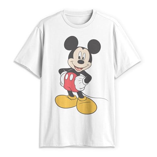 Disney Men’s Regular Classic Mickey Mouse Graphic Short Sleeve T-Shirt, Royal, Medium