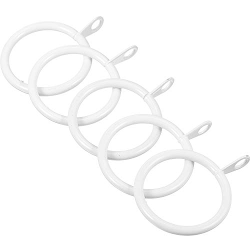 image for Shappy 40 Packs Metal Drapery Curtain Rings Hanging Rings for Curtains