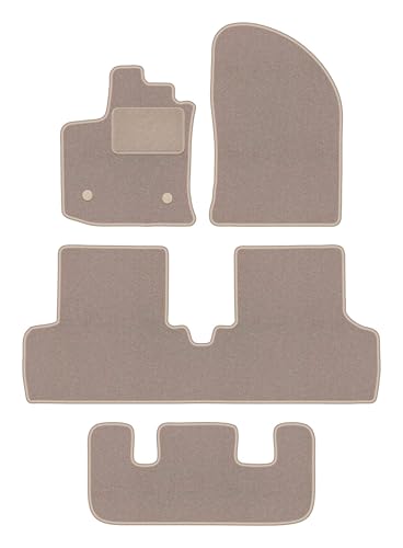 Tapis auto Lodgy 7 places beige en velours set accessoires
