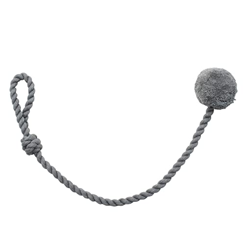 Image of Curtain Ball Rope Tiebacks Tie-Backs, Rope Ties, Curtain Handmade Holdbacks, Cotton Curtain Tieback (Gray -2pc)