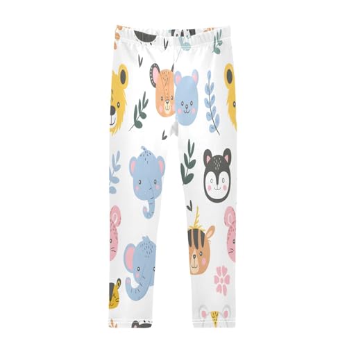 Toddler Girls Leggings Printed Yoga Pants Leggings Animal Face for Kids