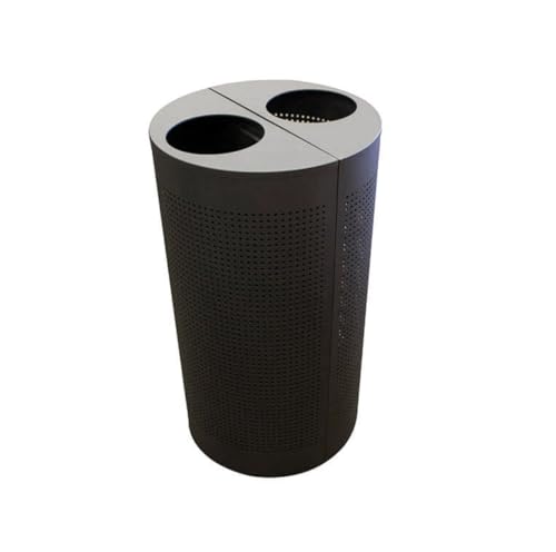 Caneca de Basura Comercial Moderna de Metal de 12 galones Negro miniatura 4
