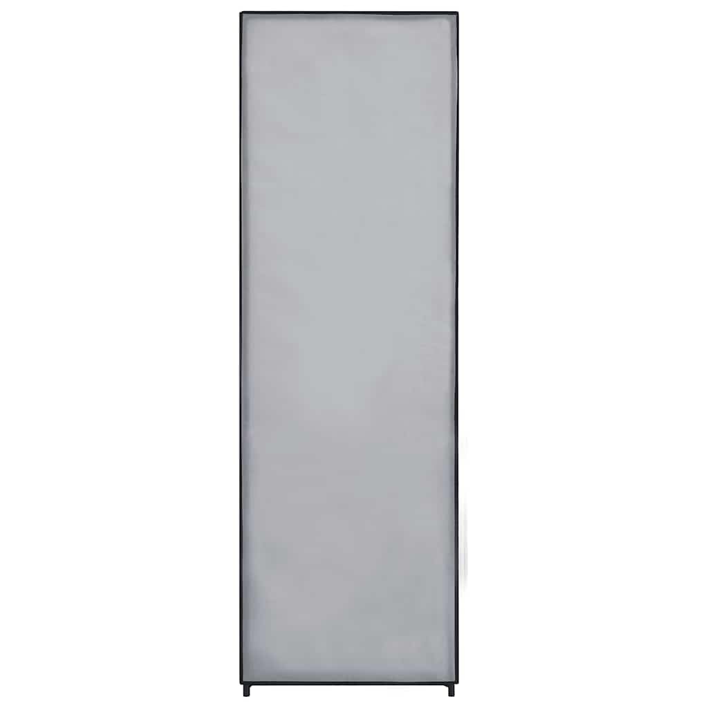 Kleiderschrank Grau 87x49x159 cm Stoffschrank mit 3 Schubladen, Mehrzweckschrank für Schlafzimmer und Kinderzimmer, Wäscheschrank mit Drehtüren, platzsparendes Hängesystem, Robustes Design