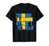 Sverige Skandinavien Fischen Auf Schwedisch Angeln Schweden T-Shirt