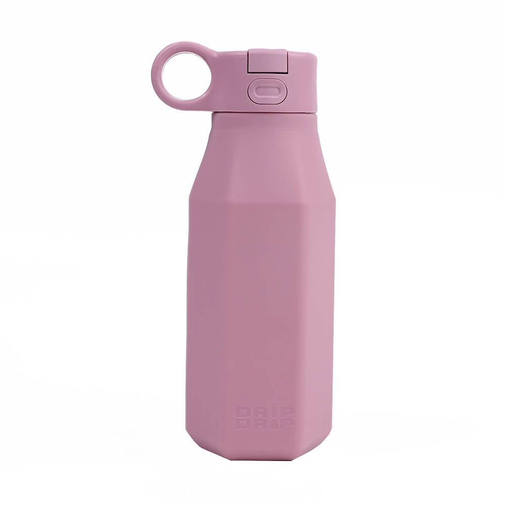DRIPDROP Kids Water Bottle with Straw, Leak-Proof, BPA-Free, Reusable, Lightweight, 350ml, Non-Spill, Flip Lid