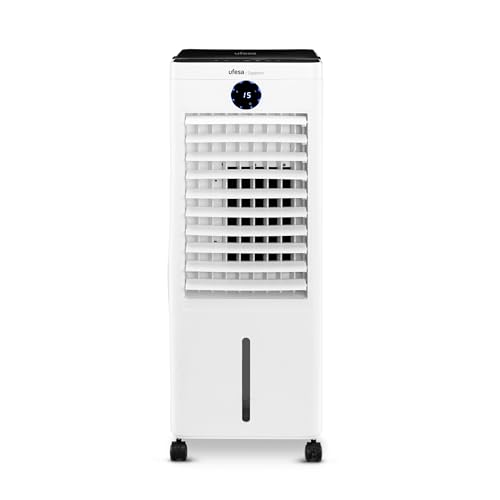Ufesa Sapporo Raffrescatore Evaporativo, 100W, Funzione Freddo e Ventilatore, 3 Velocità, 3...