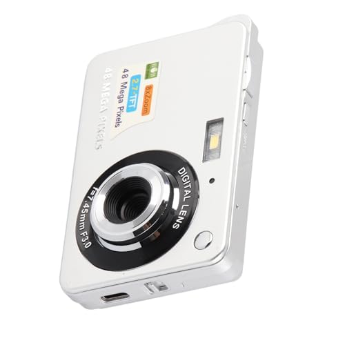 Câmera Digital 4K, Câmera De Vídeo Com Display LCD De 48MP E 2,7 Polegadas, Mini Câmera Compacta 8X