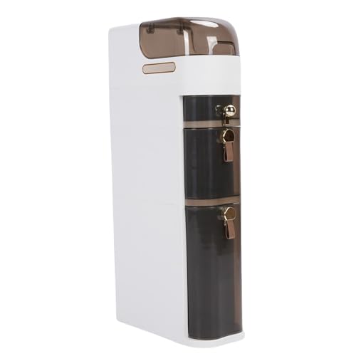 Armoire de Rangement de Salle de Bain Mince, Armoire de Sol étroite étanche avec Boîte de Soie et 4 Roues, Pp Pc Mince Mince Armoire à Petit Coin pour les...