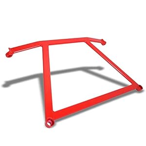 Megan Racing Red Race Spec Front Lower Strut H Brace Bracket for 02-06
