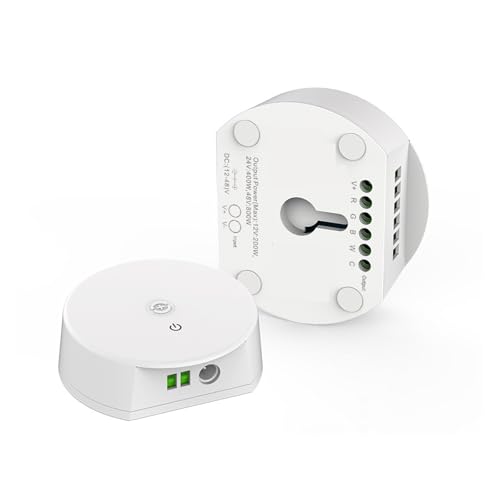 Contrôleur de bande lumineuse RGBWC connecté avec télécommande et variateur Bluetooth