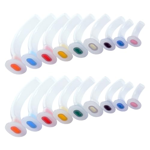 CANNXI 18 tubos orofaríngeos para vías respiratorias, multicolor, desechables, primera guía, bloque de mordidas reforzado suave