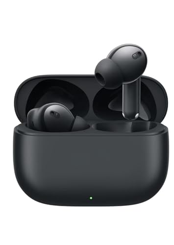 Image of Compatible for Realme Buds T310 True Wireless in-Ear Earbuds with 46dB Hybrid ANC, 360 Spatial Audio, 12.4mm Dynamic Bass Driver, Upto 40Hrs Battery and Fast Charging (Black)