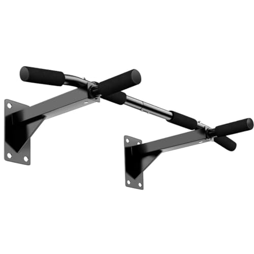 Image of Heavy-Duty Pull Up Bar Wall Mounted - Chin Up Bar for Home Gym Workout, Exercise Bar Upper Body Workout Bar Fitness, Hanging bar, Calisthenics equipment, Hanging rod to height increase, (Black)