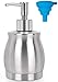 Occoi - Dispensador de jabón de acero inoxidable para encimera, 390 ml, botella líquida para cocina y baño