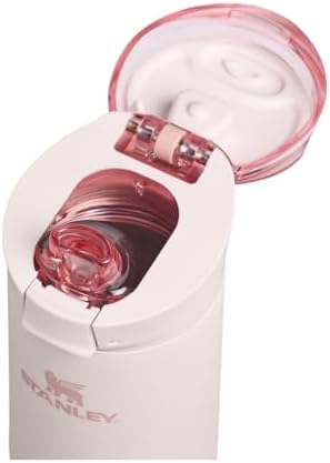 STANLEY Flowstate Spring Bottle | Leakproof Water Bottle with Carry Strap & Flip-Top Locking Lid | Insulated Stainless Steel | Fits Most Cup Holders | BPA-Free | 20 oz | Rose Quartz