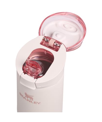 STANLEY Flowstate Spring Bottle | Leakproof Water Bottle with Carry Strap & Flip-Top Locking Lid | Insulated Stainless Steel | Fits Most Cup Holders | BPA-Free | 20 oz | Rose Quartz #1