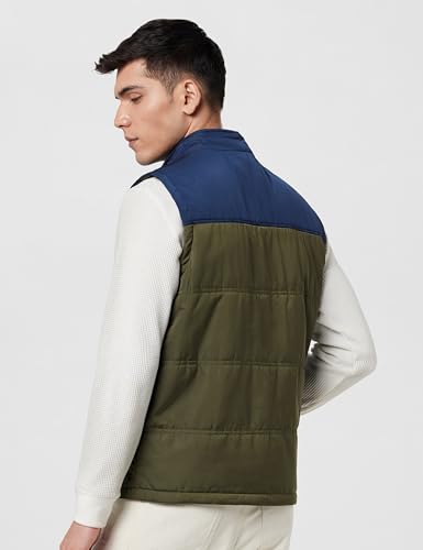 Image of Max Men Polyester Colorblocked Hooded Standard Length Puffer Jacket