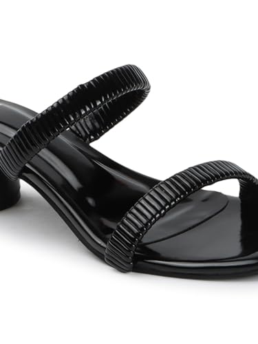 Image of Carlton London Women Comfortable Casual Sandal with Block Heels, Square Toe for Casual and Wear