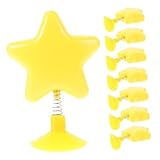 [Luxshiny] 8個なスプリング取付式ユニバーサル対応スケートバイク用かわいい黄色の揺れる星チャーム